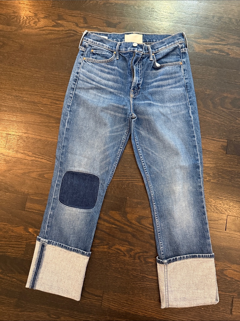 MOTHER The Dutchee Cuff Straight Jeans - color: Beer Me